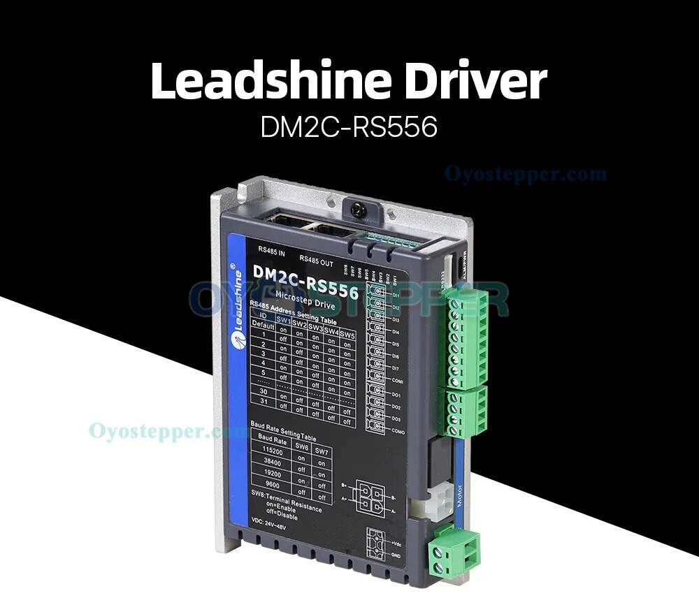 Leadshine DM2C-RS556 2.1-5.6A 20-50VDC Integrated Stepper Driver for Nema 17, 23, 24 Stepper Motor